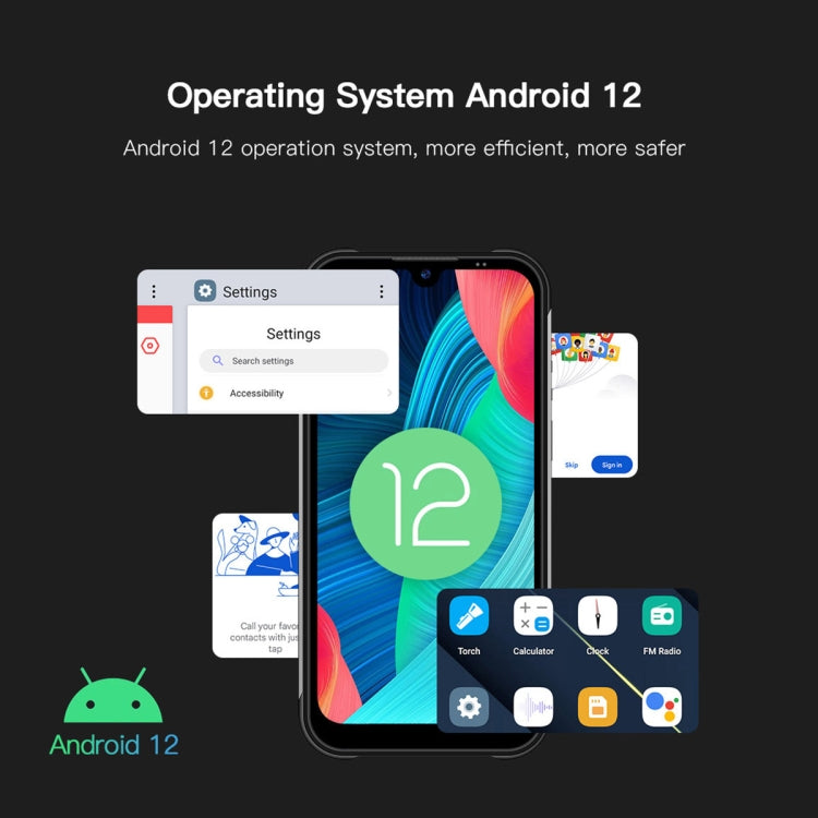 Doppia fotocamera posteriore, IP68 impermeabile antipolvere antiurto, Android 12.0 MTK6761 Quad Core da 5,71 pollici fino a 2,0 GHz, Rete: 4G, NFC, OTG, versione globale