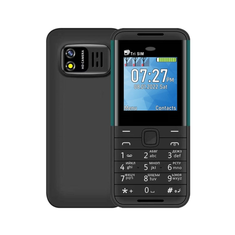 1,33 pollici, MTK6261D, 21 tasti, supporto Bluetooth, FM, suono magico, registrazione automatica delle chiamate, GSM, tripla SIM, Russian Key