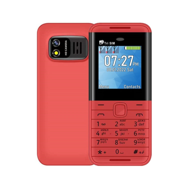 1,33 pollici, MTK6261D, 21 tasti, supporto Bluetooth, FM, suono magico, registrazione automatica delle chiamate, GSM, tripla SIM, Russian Key