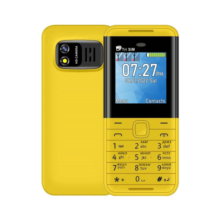 1,33 pollici, MTK6261D, 21 tasti, supporto Bluetooth, FM, suono magico, registrazione automatica delle chiamate, GSM, tripla SIM, Russian Key