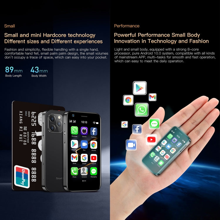 Riconoscimento facciale, Android 10.0 MTK6750 Octa Core da 3,0 pollici, Bluetooth, WiFi, FM, OTG, Rete: 4G, Doppia SIM, Supporto Google Play, 4GB+32GB