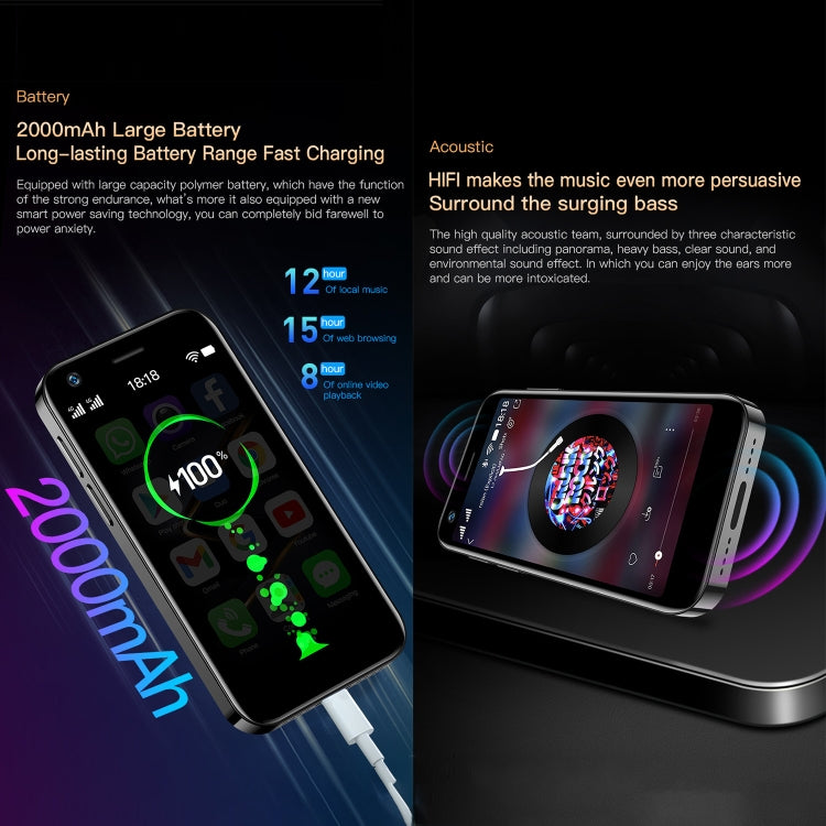 Riconoscimento facciale, Android 10.0 MTK6750 Octa Core da 3,0 pollici, Bluetooth, WiFi, FM, OTG, Rete: 4G, Doppia SIM, Supporto Google Play, 4GB+32GB