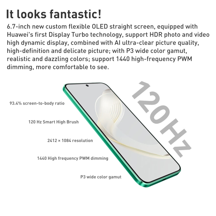 Doppia fotocamera posteriore, identificazione dell'impronta digitale dello schermo, vetro Kunlun da 6,7 pollici HarmonyOS Qualcomm Snapdragon 778G 4G Octa Core fino a 2,4 GHz, rete: 4G, OTG, NFC, non supporta Google Play, nova 11 512GB Kunlun Glass