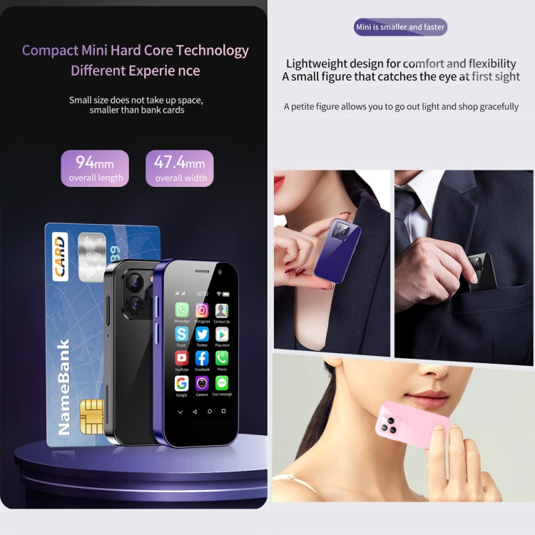 Riconoscimento facciale, Android 9.0 MTK6739CW da 3,0 pollici Quad Core fino a 1,28 GHz, OTG, Rete: 4G, Dual SIM, Supporto Google Play, 3GB+32GB