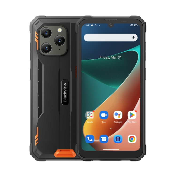 IP68/IP69K/MIL-STD-810H, Face Unlock, Batteria da 6580 mAh, 6,1 pollici Android 12 MTK6765 Helio P35 Octa Core fino a 2,3 GHz, Rete: 4G, OTG, NFC, Dual SIM, BV5300 Pro, 4GB+64GB