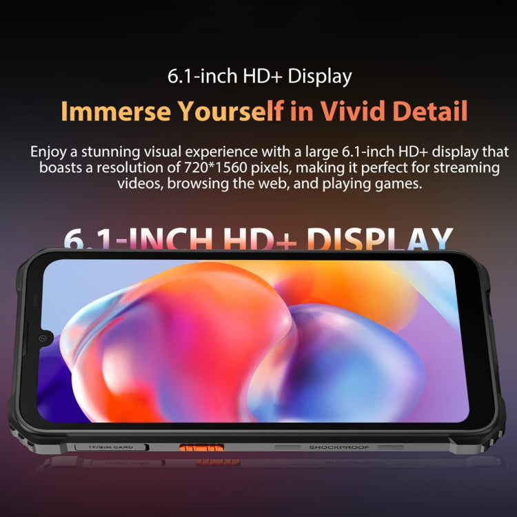 IP68/IP69K/MIL-STD-810H, Face Unlock, Batteria da 6580 mAh, 6,1 pollici Android 12 MTK6765 Helio P35 Octa Core fino a 2,3 GHz, Rete: 4G, OTG, NFC, Dual SIM, BV5300 Pro, 4GB+64GB