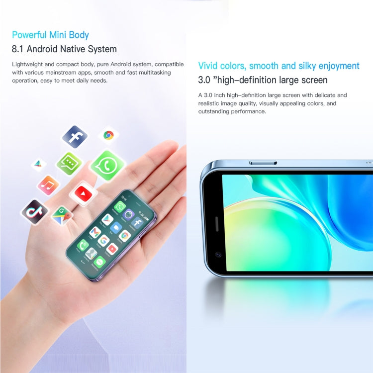 Android 8.1 MTK6580 Quad Core da 3,0 pollici fino a 1,3 GHz, Bluetooth, WiFi, GPS, Rete: 3G, doppia SIM, SOYES XS15