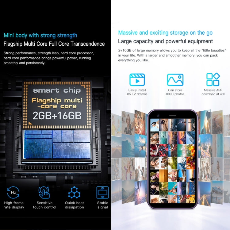 Android 8.1 MTK6580 Quad Core da 3,0 pollici fino a 1,3 GHz, Bluetooth, WiFi, GPS, Rete: 3G, doppia SIM, SOYES XS15