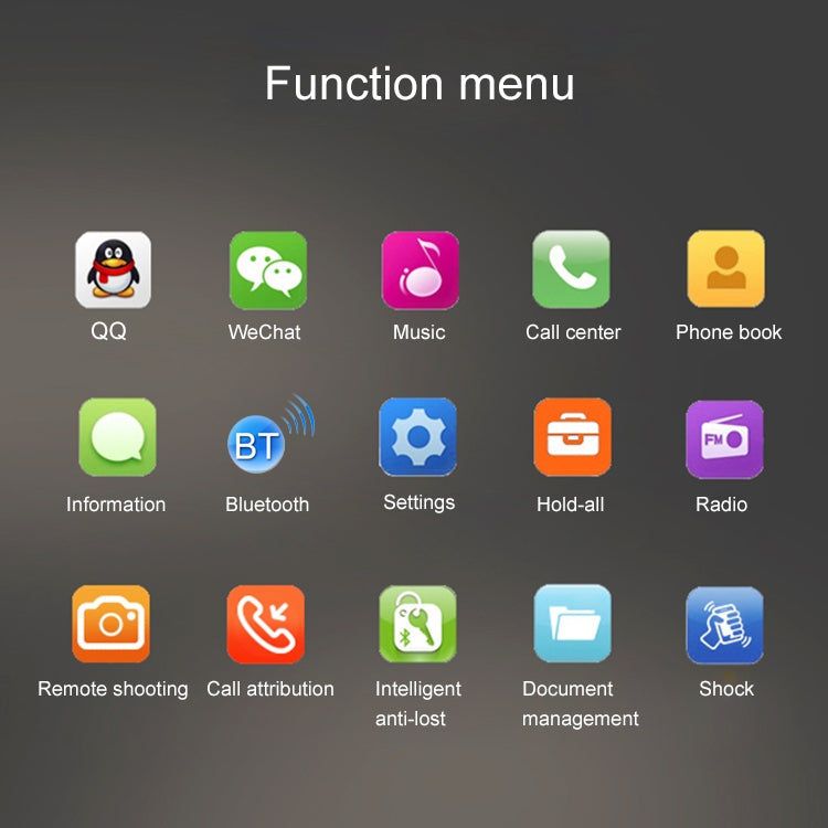 1,77 pollici, MTK6261D, 21 tasti, supporto Bluetooth, MP3, anti-smarrimento, acquisizione remota, FM, GSM, doppia SIM
