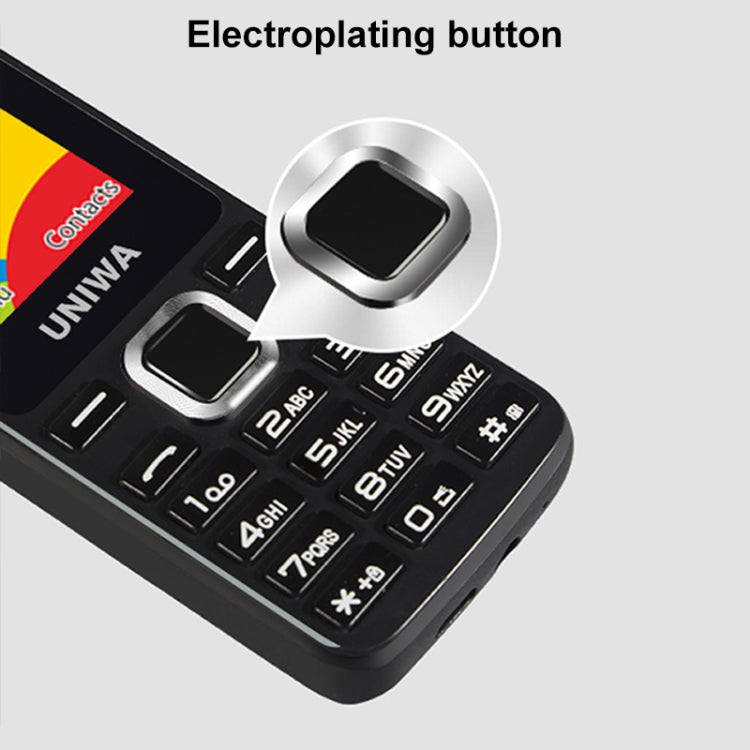 Batteria da 1,77 pollici, 800 mAh, 21 tasti, supporto Bluetooth, FM, MP3, MP4, GSM, doppia SIM