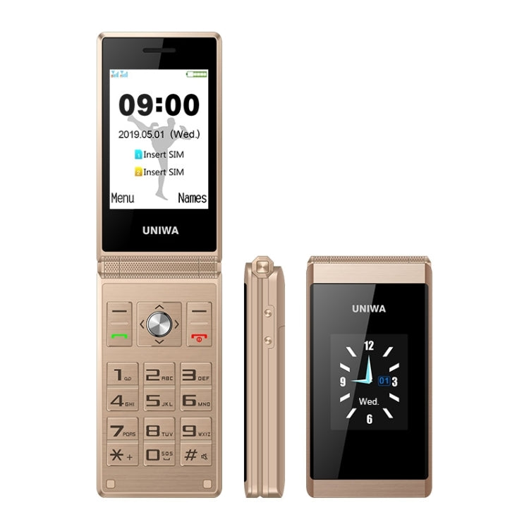 2,8 pollici + 1,77 pollici, MT6261D, supporto Bluetooth, FM, SOS, GSM, doppia SIM
