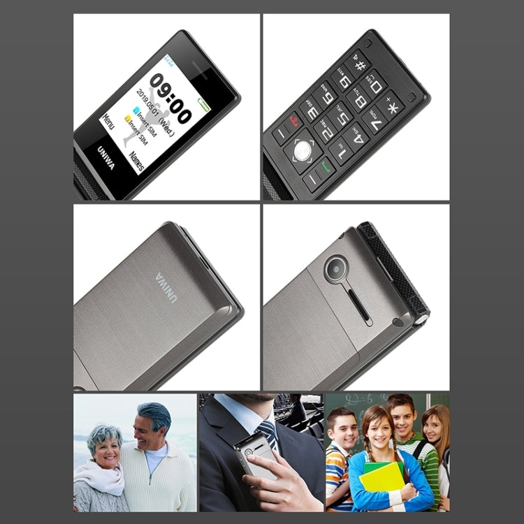 2,8 pollici + 1,77 pollici, MT6261D, supporto Bluetooth, FM, SOS, GSM, doppia SIM