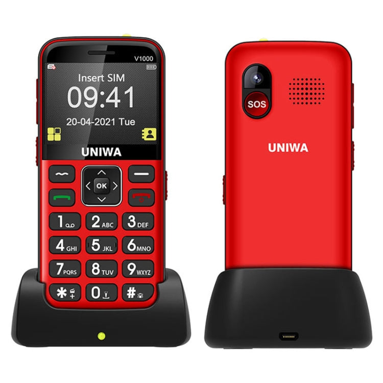 2,31 pollici, UNISOC TIGER T117, batteria 1800mAh, 21 tasti, supporto BT, FM, MP3, MP4, SOS, torcia, rete: 4G, con base docking