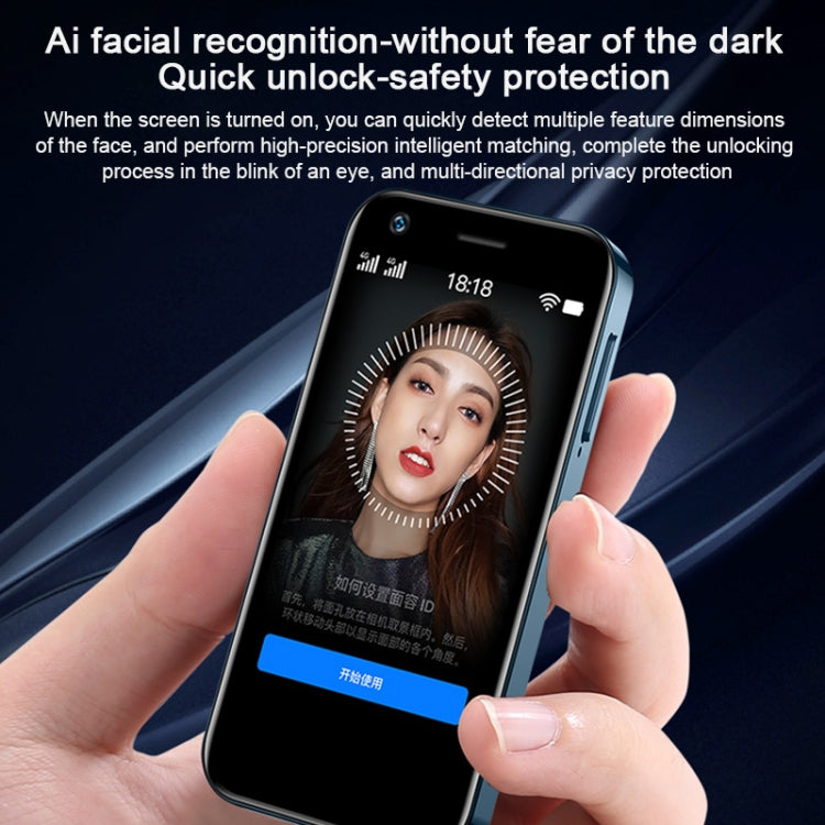 Riconoscimento facciale, Android 9.0 MTK6737M Quad Core da 3,0 pollici fino a 1,1 GHz, Bluetooth, WiFi, FM, Rete: 4G, Doppia SIM, 2GB+16GB