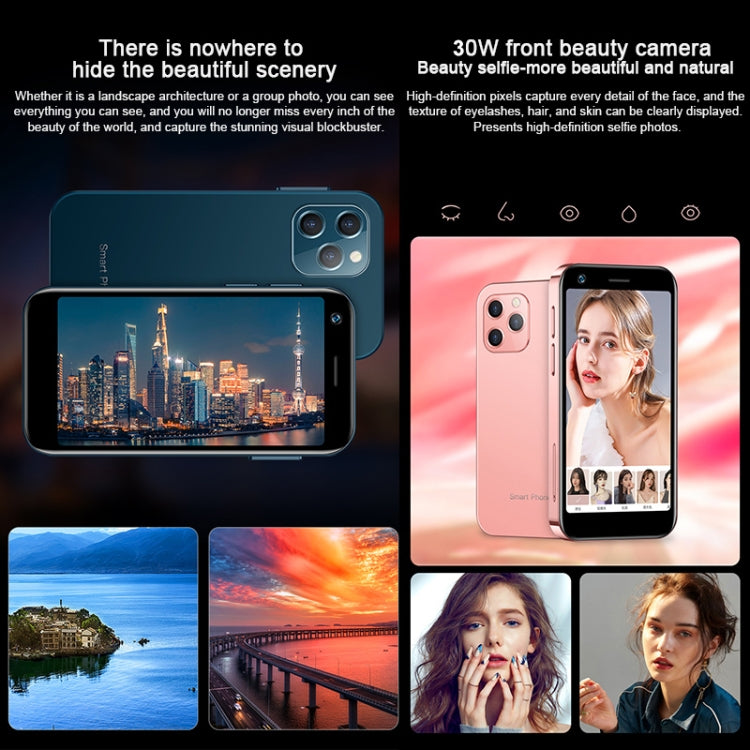 Riconoscimento facciale, Android 9.0 MTK6737M Quad Core da 3,0 pollici fino a 1,1 GHz, Bluetooth, WiFi, FM, Rete: 4G, Doppia SIM, 2GB+16GB