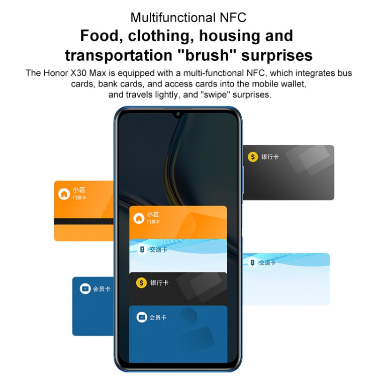 Doppia fotocamera posteriore, identificazione delle impronte digitali laterale, batteria da 5000 mAh, Magic UI 5.0 (Android R) da 7,09 pollici Dimensity 900 Octa Core fino a 2,4 GHz, Rete: 5G, NFC, Non supporta Google Play, X30 Max 5G 8GB+256GB