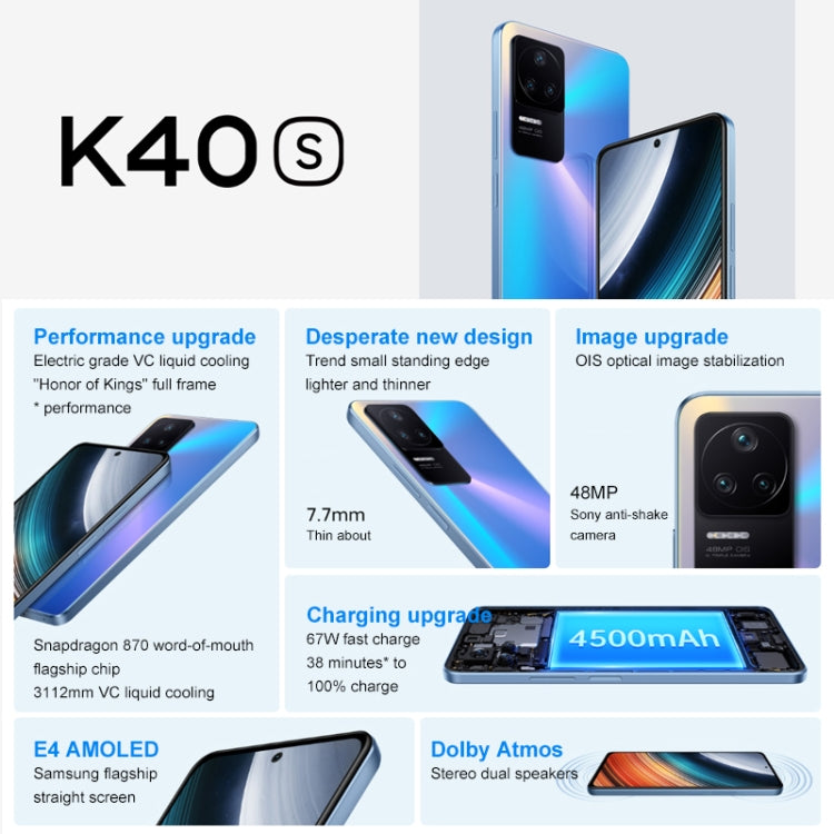 Tripla fotocamera posteriore, batteria da 4500mAh, identificazione delle impronte digitali, MIUI 13 Qualcomm Snapdragon 870 Octa Core da 6,67 pollici fino a 3,2GHz, Rete: 5G, Dual SIM, NFC, IR, 12GB+256GB