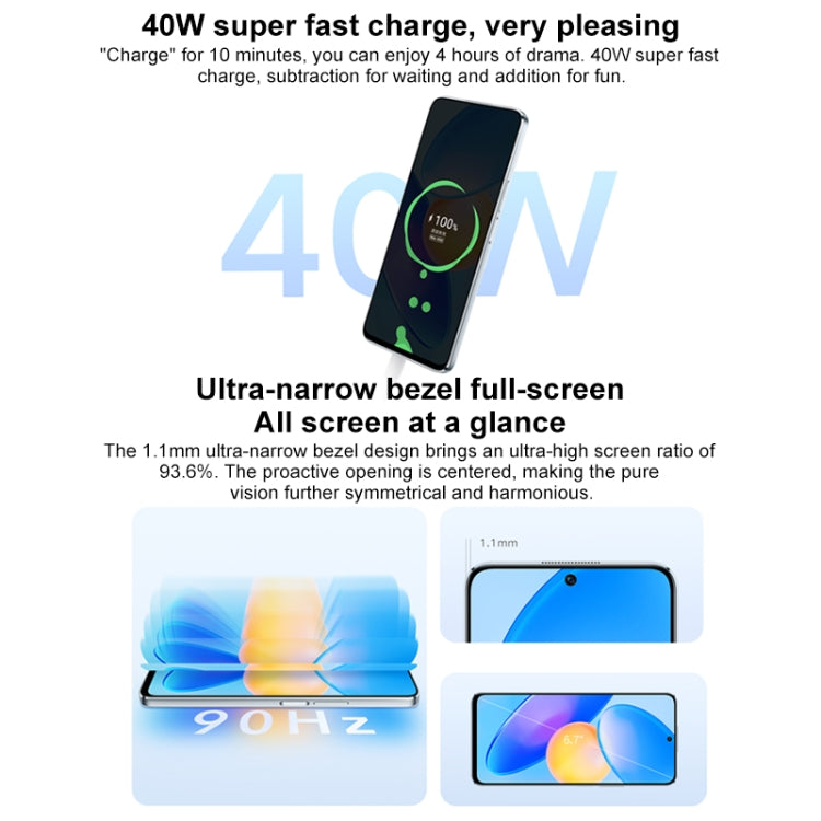 Doppia fotocamera posteriore, identificazione delle impronte digitali laterale, batteria da 4000 mAh, Magic UI 5.0 da 6,7 pollici (Android 11) MediaTek Dimensity 810 Octa Core fino a 2,4 GHz, Rete: 5G, OTG, Non supporta Google Play, 8GB+256GB