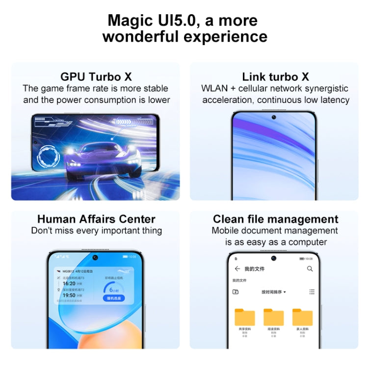 Doppia fotocamera posteriore, identificazione delle impronte digitali laterale, batteria da 4000 mAh, Magic UI 5.0 da 6,7 pollici (Android 11) MediaTek Dimensity 810 Octa Core fino a 2,4 GHz, Rete: 5G, OTG, Non supporta Google Play, 8GB+256GB