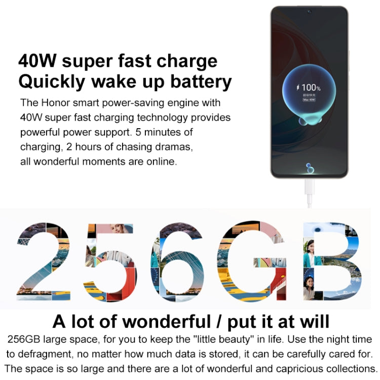 Doppia fotocamera posteriore, identificazione delle impronte digitali laterale, batteria da 4000 mAh, Magic UI 6.1 da 6,7 pollici / Android 12 Dimensity 700 Octa Core fino a 2,2 GHz, Rete: 5G, OTG, Non supporta Google Play, 8GB+256GB