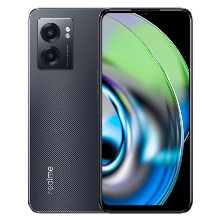 Doppia fotocamera posteriore, identificazione delle impronte digitali laterale, batteria da 5000 mAh, Realme UI 3.0 da 6,58 pollici / Android 12 MediaTek Dimensity 810 Octa Core fino a 2,4 GHz, Rete: 5G, Supporto Google Play, 8GB+256GB