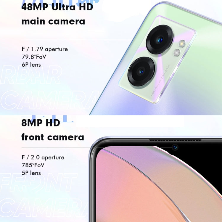 Doppia fotocamera posteriore, identificazione delle impronte digitali laterale, batteria da 5000 mAh, Realme UI 3.0 da 6,58 pollici / Android 12 MediaTek Dimensity 810 Octa Core fino a 2,4 GHz, Rete: 5G, Supporto Google Play, 8GB+256GB