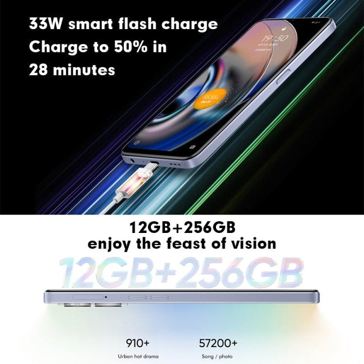 Doppia fotocamera posteriore, identificazione delle impronte digitali laterale, batteria da 5000 mAh, Realme UI 3.0 da 6,58 pollici / Android 12 MediaTek Dimensity 810 Octa Core fino a 2,4 GHz, Rete: 5G, Supporto Google Play, 8GB+256GB