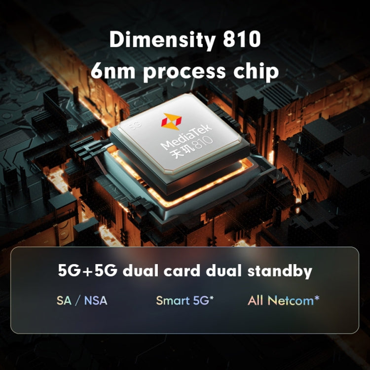 Doppia fotocamera posteriore, identificazione delle impronte digitali laterale, batteria da 5000 mAh, Realme UI 3.0 da 6,58 pollici / Android 12 MediaTek Dimensity 810 Octa Core fino a 2,4 GHz, Rete: 5G, Supporto Google Play, 8GB+256GB