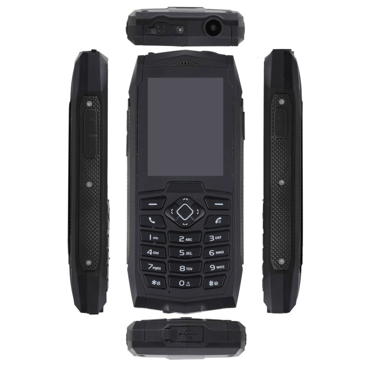 IP68 Impermeabile Antipolvere Antiurto, 2,4 pollici, MTK6261D, Batteria 2000mAh, SOS, FM, Doppia SIM