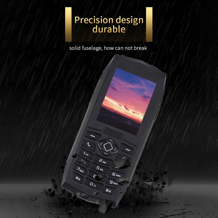 IP68 Impermeabile Antipolvere Antiurto, 2,4 pollici, MTK6261D, Batteria 2000mAh, SOS, FM, Doppia SIM