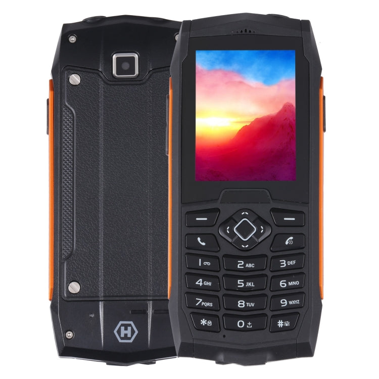 IP68 impermeabile, antipolvere, antiurto, 2,4 pollici, MTK6261D, batteria da 2000 mAh, altoparlante, FM, rete: 2G, doppia SIM