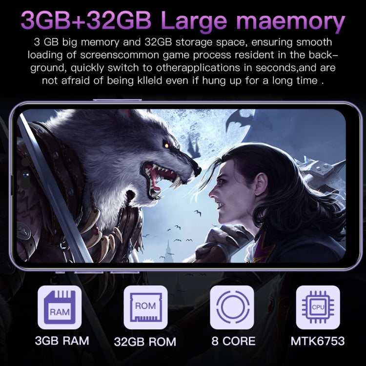 Identificazione facciale, Android 8.1 MTK6753 Octa Core, Rete: 4G, 3GB+32GB,Dynamic Island Screen