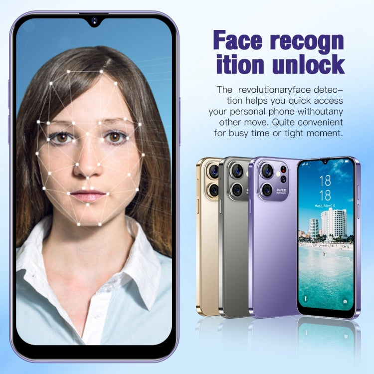 Identificazione facciale, Android 8.1 MTK6737 Octa Core, Rete: 4G, S23 Ultra E6 2GB+16GB