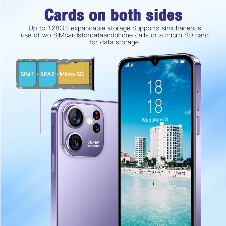 Identificazione facciale, Android 8.1 MTK6737 Octa Core, Rete: 4G, S23 Ultra E6 2GB+16GB