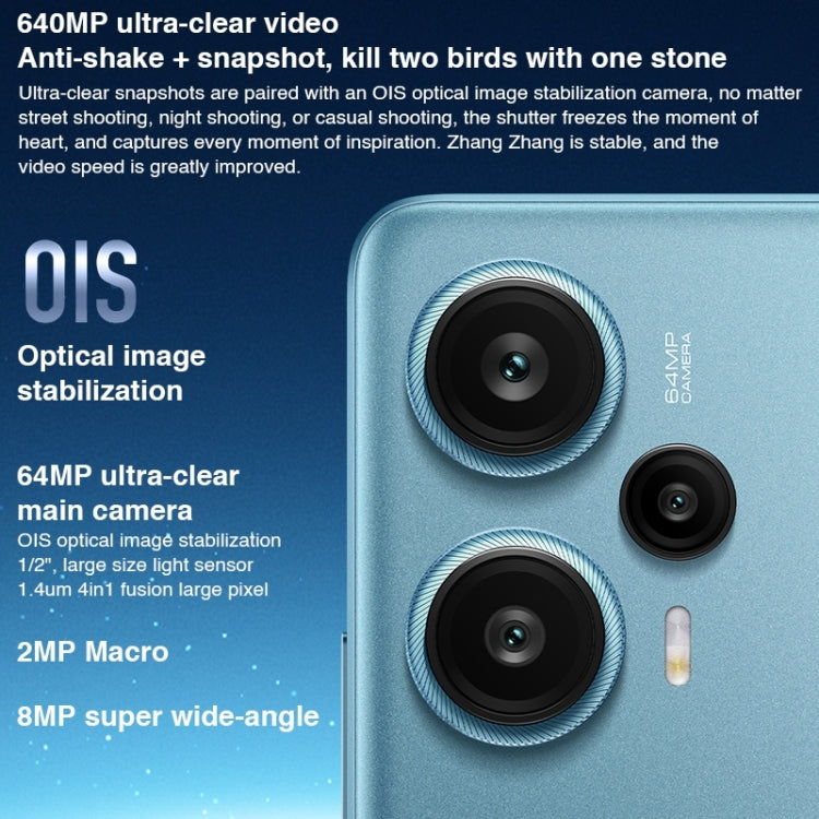 Tripla fotocamera posteriore, batteria da 5000 mAh, MIUI 14 Snapdragon 7+ Gen2 Octa Core da 6,67 pollici fino a 2,91 GHz, Rete: 5G, doppia SIM, NFC, controllo IR, 12GB+512GB