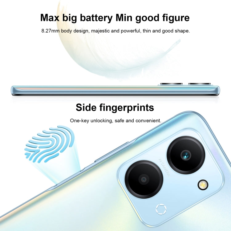 Doppia fotocamera posteriore, identificazione delle impronte digitali laterale, batteria da 6000 mAh, Magic UI 6.1 da 6,74 pollici / Android 12 Dimensity 6020 Octa Core, rete: 5G, OTG, non supporta Google Play, 8GB+128GB