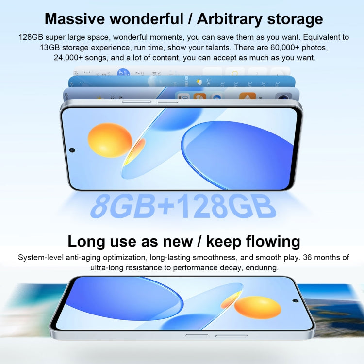 Doppia fotocamera posteriore, identificazione delle impronte digitali laterale, batteria da 4000 mAh, Magic UI 6.1 da 6,7 pollici / Android 12 Dimensity 6020 Octa Core, rete: 5G, OTG, non supporta Google Play, 8GB+128GB