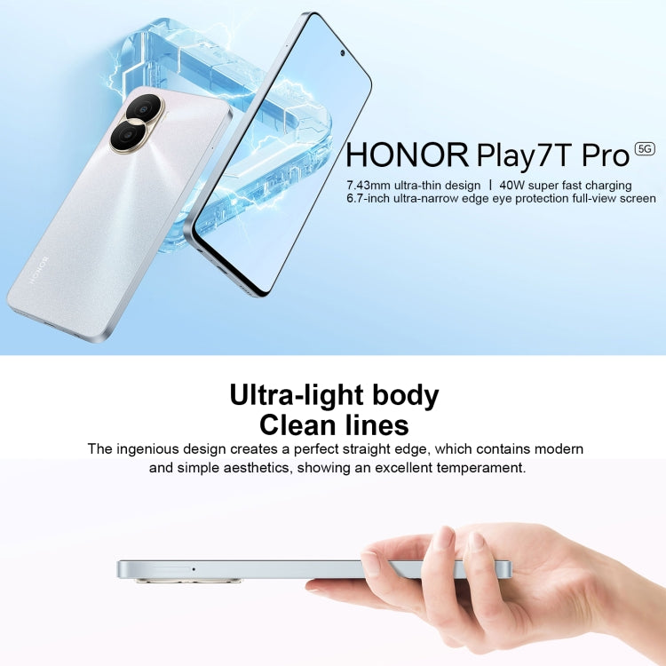 Doppia fotocamera posteriore, identificazione delle impronte digitali laterale, batteria da 4000 mAh, Magic UI 6.1 da 6,7 pollici / Android 12 Dimensity 6020 Octa Core, rete: 5G, OTG, non supporta Google Play, 8GB+256GB