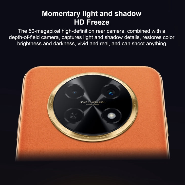 Doppia fotocamera posteriore, identificazione dell'impronta digitale laterale, batteria da 7000 mAh, HarmonyOS 3.0 da 6,95 pollici Qualcomm Snapdragon 680 Octa Core da 2,4 GHz, rete: 4G, OTG, NFC, non supporta Google Play, 512GB Black, 512GB Orange