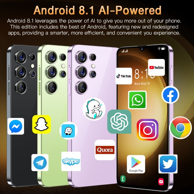 Identificazione facciale, Android 8.1 MTK6580A Quad Core, Rete: 3G, OTG, S23Ultra5G / B51