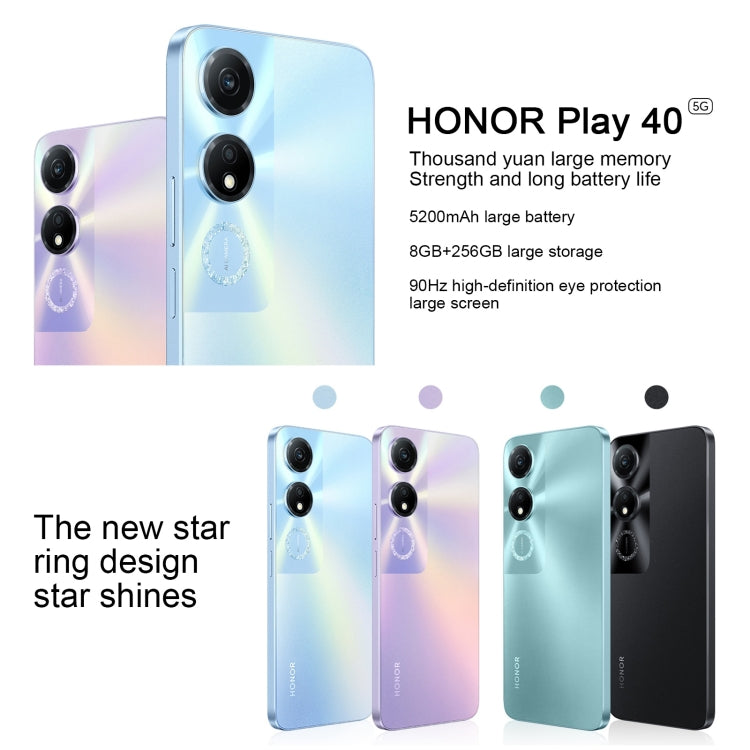 Face ID e identificazione dell'impronta digitale laterale, 5200 mAh, MagicOS 7.1 da 6,56 pollici / Android 13 Qualcomm Snapdragon 480 Plus Octa Core fino a 2,2 GHz, Rete: 5G, Non supporta Google Play, 8GB+128GB