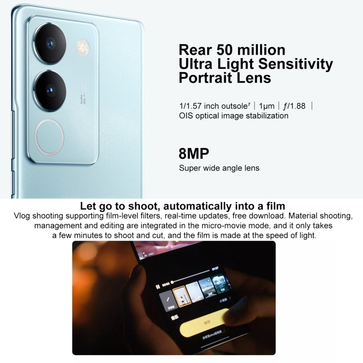 Doppia fotocamera posteriore, identificazione dell'impronta digitale sullo schermo, batteria da 4600 mAh, Android 13 da 6,78 pollici OriginOS 3 Snapdragon 778G+ Octa Core fino a 2,5 GHz, OTG, NFC, rete: 5G, 12GB+512GB
