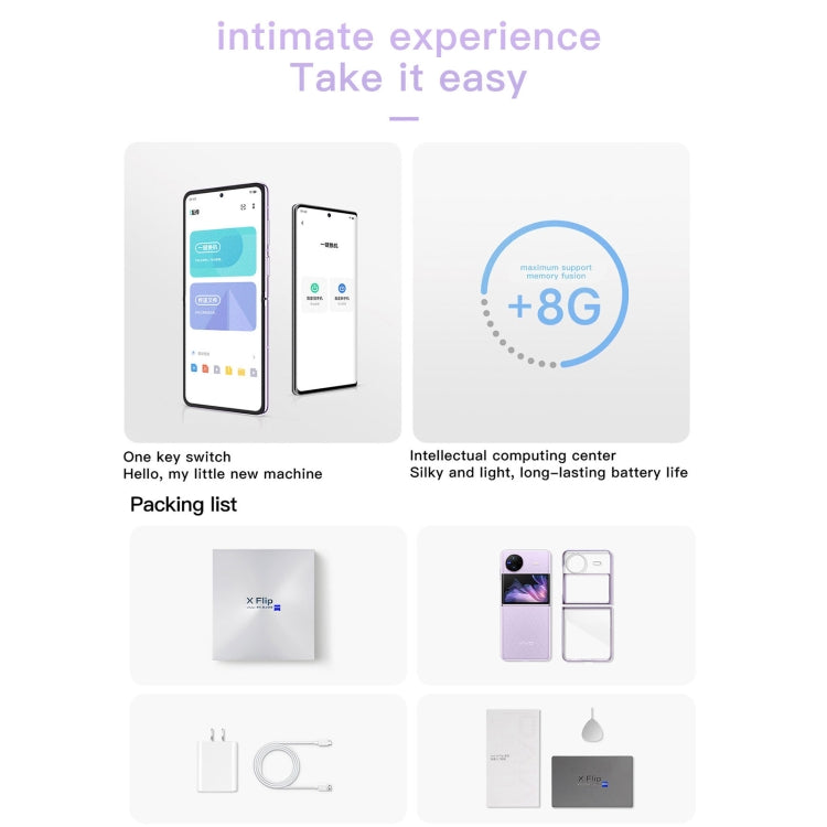 Doppia fotocamera posteriore, identificazione dell'impronta digitale laterale, batteria da 4400 mAh, 6,74 pollici + 3,0 pollici Android 13.0 OriginOS 3 Qualcomm Snapdragon 8+ Gen1 Octa Core fino a 3,0 GHz, NFC, OTG, rete: 5G, 12GB+512GB