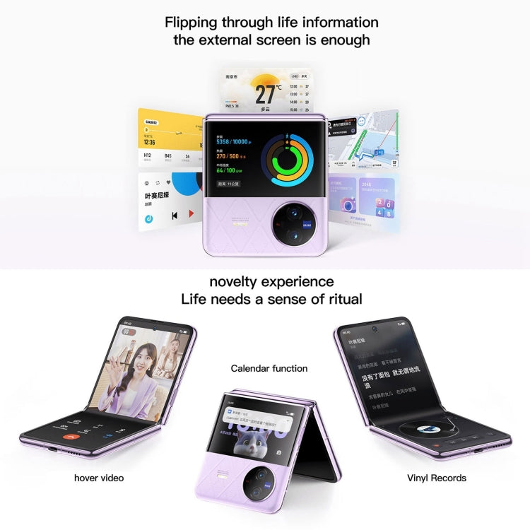 Doppia fotocamera posteriore, identificazione dell'impronta digitale laterale, batteria da 4400 mAh, 6,74 pollici + 3,0 pollici Android 13.0 OriginOS 3 Qualcomm Snapdragon 8+ Gen1 Octa Core fino a 3,0 GHz, NFC, OTG, rete: 5G, 12GB+512GB