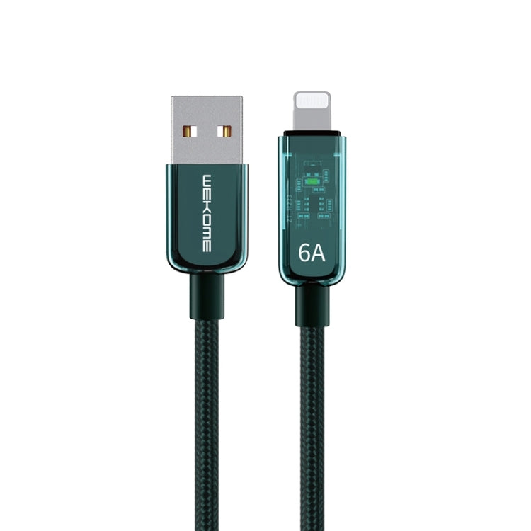 Cavo dati WK WDC-180 6A Pioneer Series da USB a 8 pin trasparente per ricarica rapida, lunghezza: 1 m, USB to 8 Pin