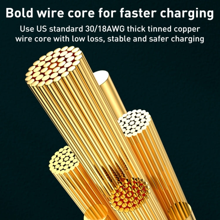Cavo dati WK WDC-180 6A Pioneer Series da USB a 8 pin trasparente per ricarica rapida, lunghezza: 1 m, USB to 8 Pin