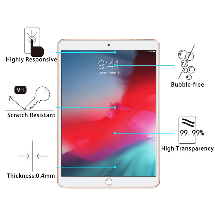 Pellicola in vetro temperato antideflagrante con durezza superficiale 9H da 75 pezzi per iPad 5/6/7, iPad Air 1/2 9,7 pollici, iPad Air 2019