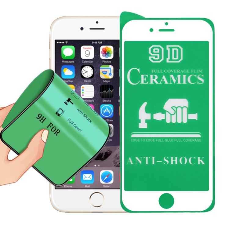 Pellicola in ceramica a copertura totale con colla completa 2.5D per iPhone 8/7/6s/6, For iPhone 8 / 7 / 6s / 6 (Black)(1 PC), For iPhone 8 / 7 / 6s / 6 (White)(1 PC)