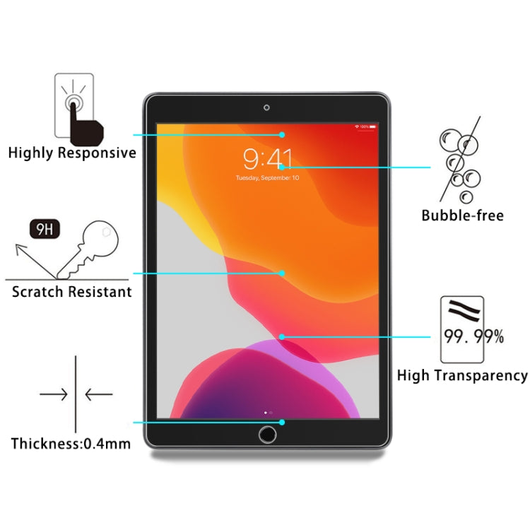 Per iPad 10.2 2021/2020/2019 Pellicola in vetro temperato 9H 2.5D, For iPad 10.2 2021 / 2020 / 2019(2.5D)(1 PC)