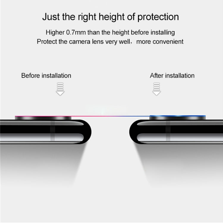 Per iPhone XS Max Pellicola in vetro temperato per protezione dell'obiettivo della fotocamera in metallo in lega di titanio, For iPhone XS Max (Black)(1 PC), For iPhone XS Max (Gold)(1 PC), For iPhone XS Max (Silver)(1 PC)
